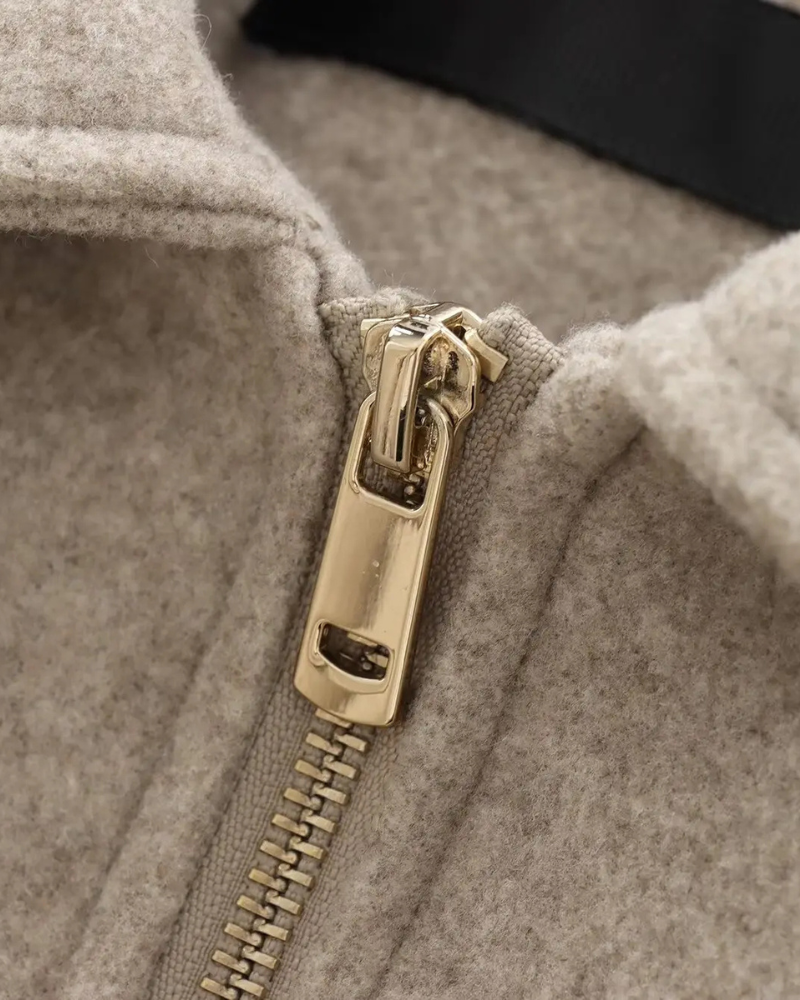 Short Zip-Up Jacket with Pockets