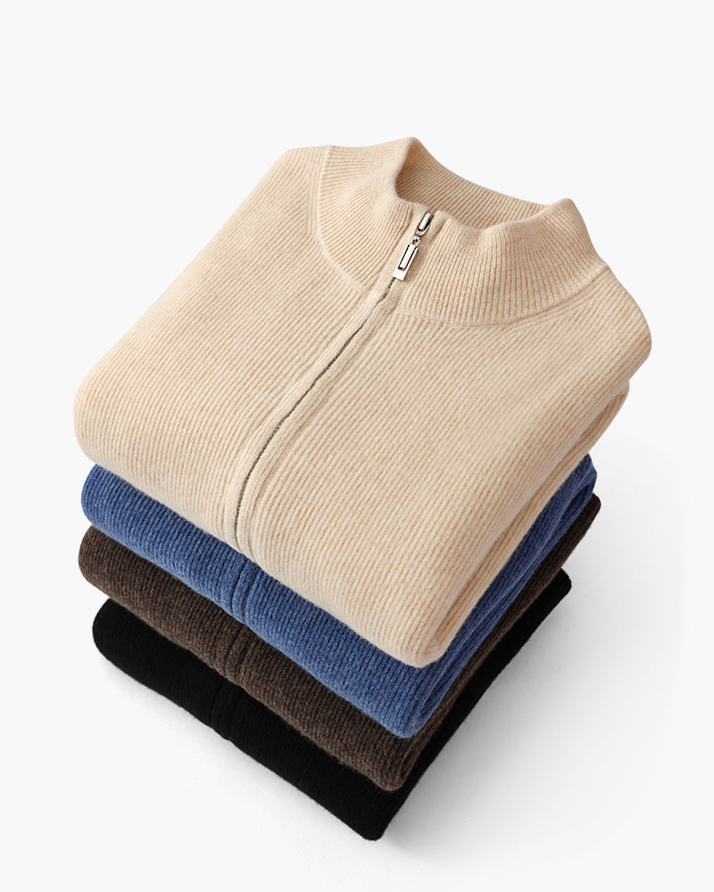 Men’s Cashmere Zip-Up Sweater