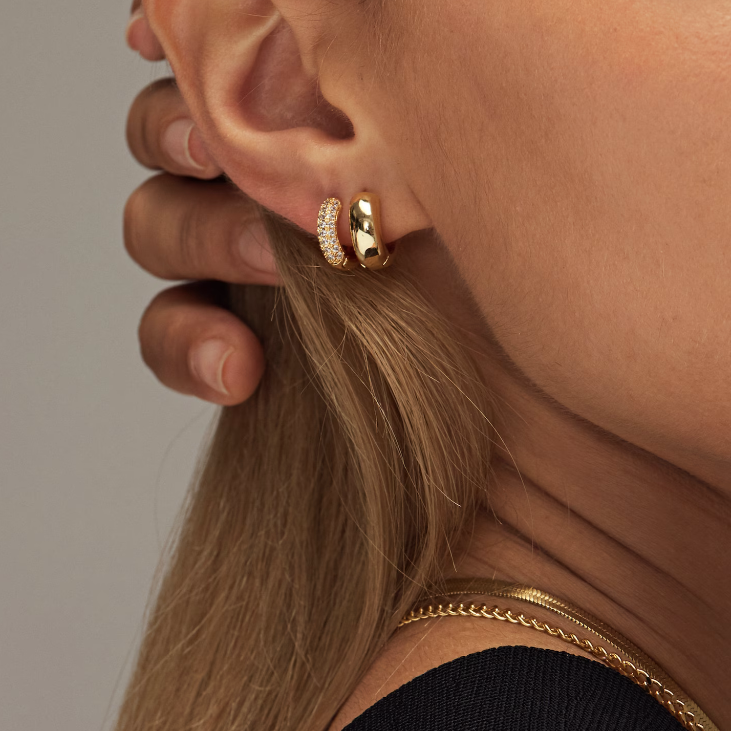 Amy Chunky Paved Earrings