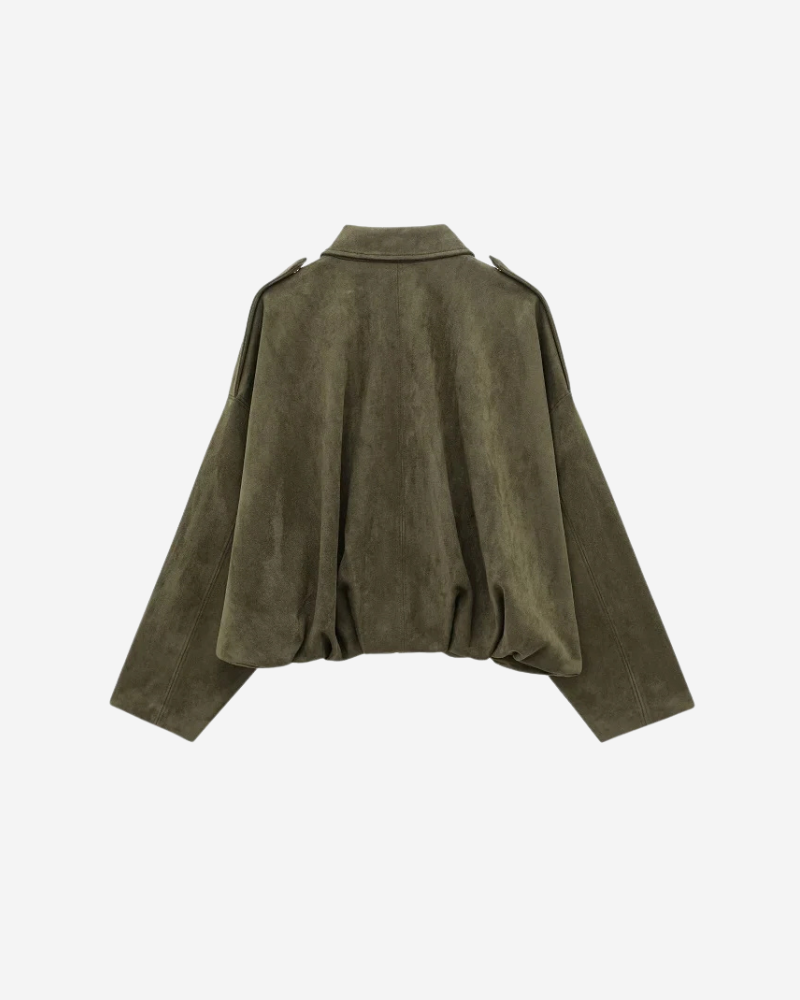 Women’s Suede-Style Bomber Jacket