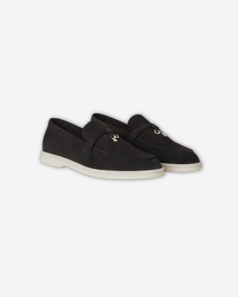 Women’s Suede Loafers – Black