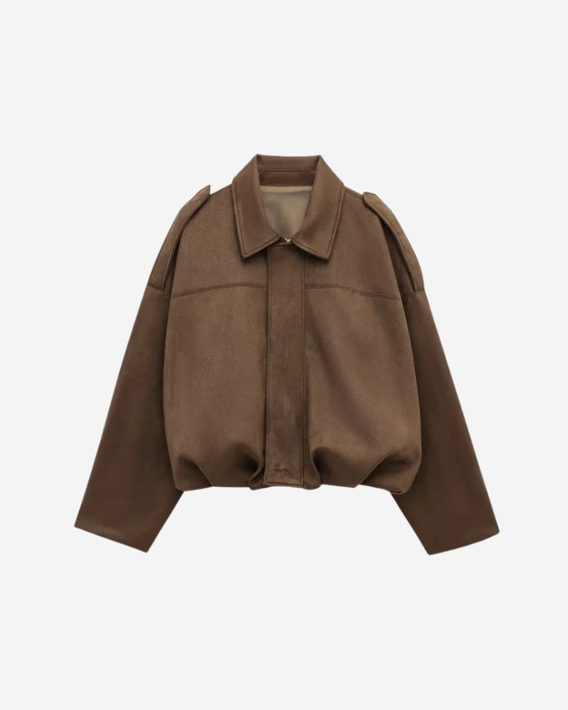 Women’s Suede-Style Bomber Jacket