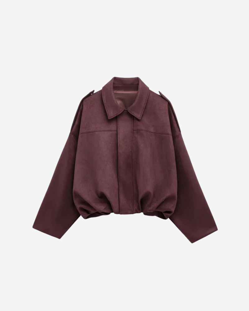 Women’s Suede-Style Bomber Jacket