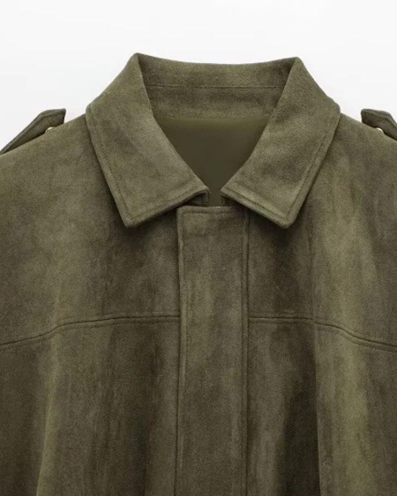 Women’s Suede-Style Bomber Jacket