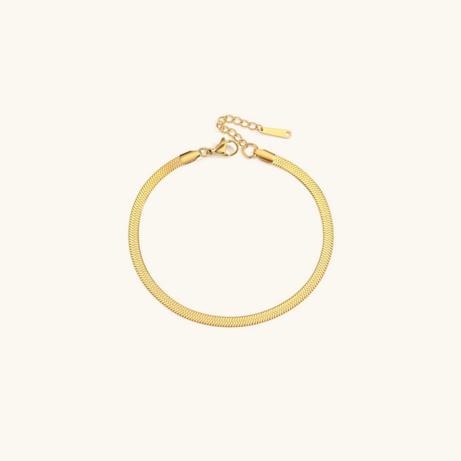 Gia Gold Herringbone Anklet