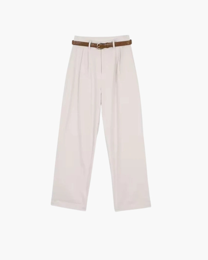 Pleated Wide-Leg Pants