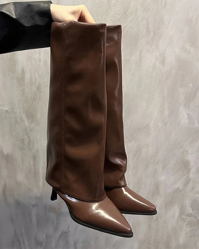 Knee-High Chic Boots With Heel