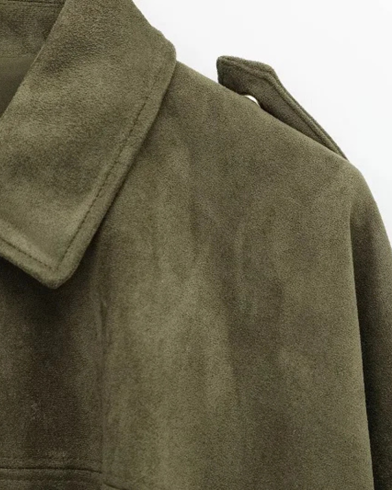 Women’s Suede-Style Bomber Jacket
