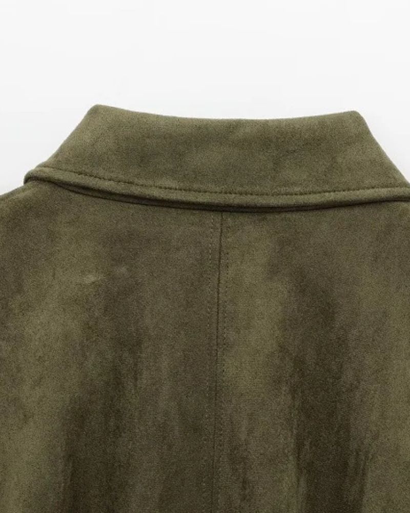 Women’s Suede-Style Bomber Jacket