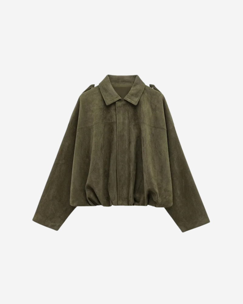 Women’s Suede-Style Bomber Jacket