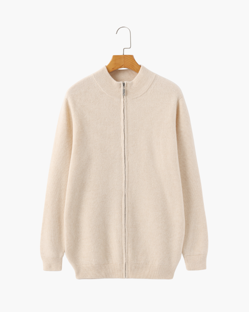 Men’s Cashmere Zip-Up Sweater