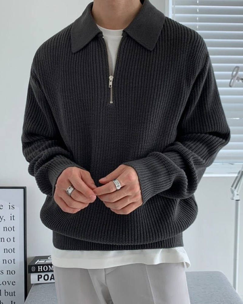 Essential Zip-Up Sweater