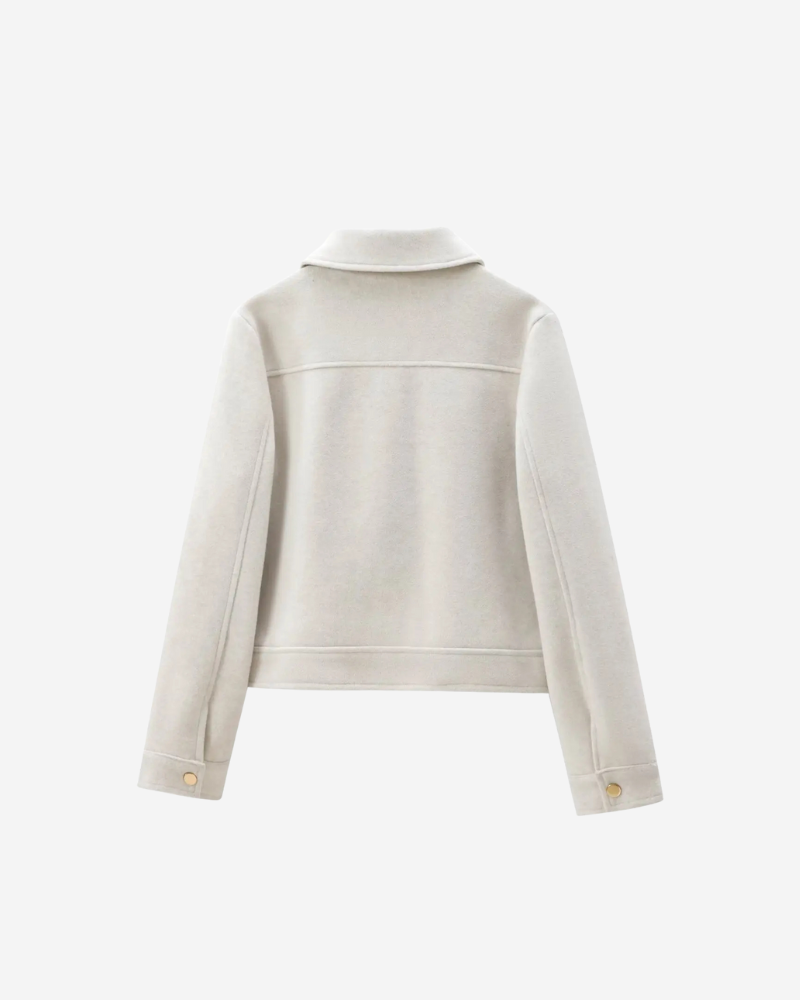 Short Zip-Up Jacket with Pockets
