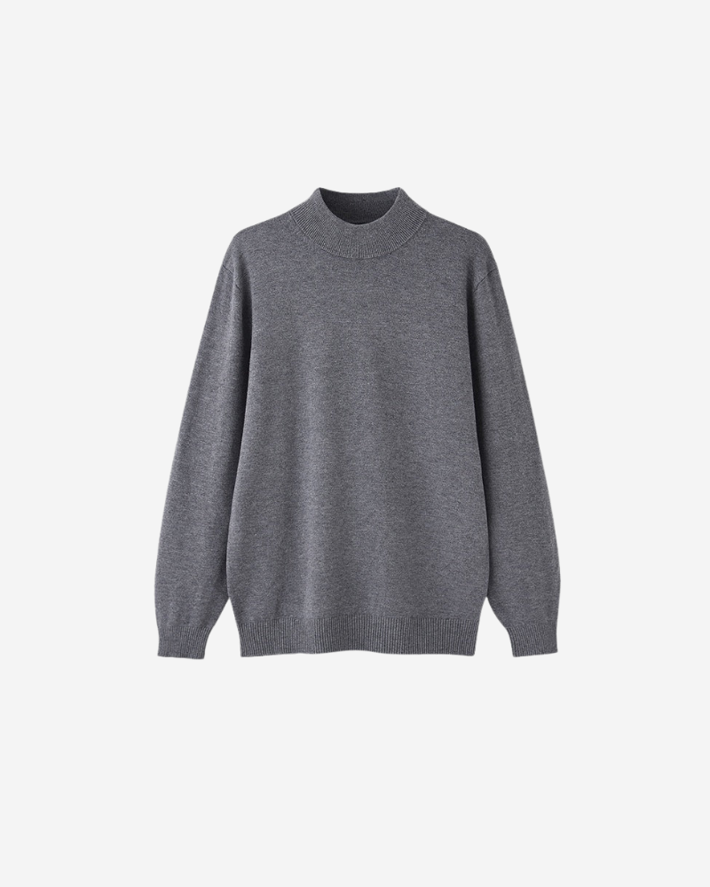 Cotton Blend Turtleneck Sweater