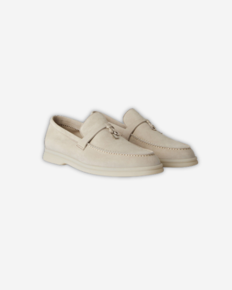 Women’s Suede Loafers – Beige