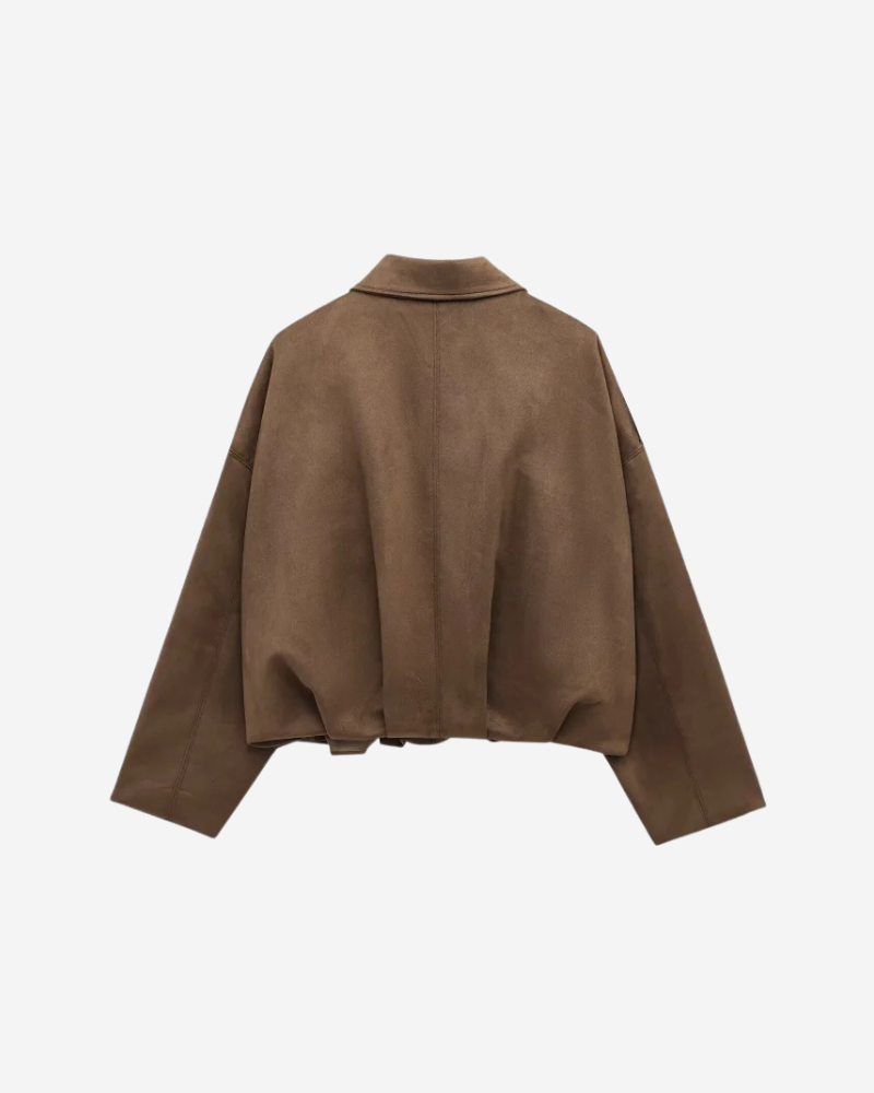 Women’s Suede-Style Bomber Jacket