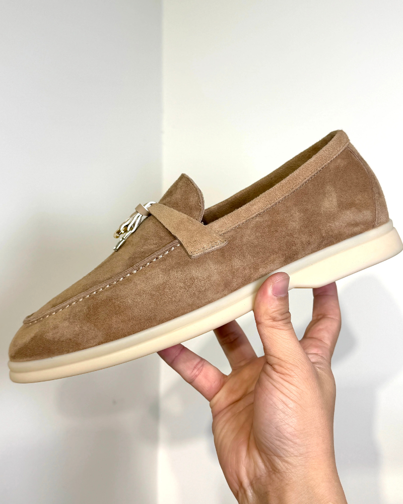 Women’s Suede Loafers – Khaki
