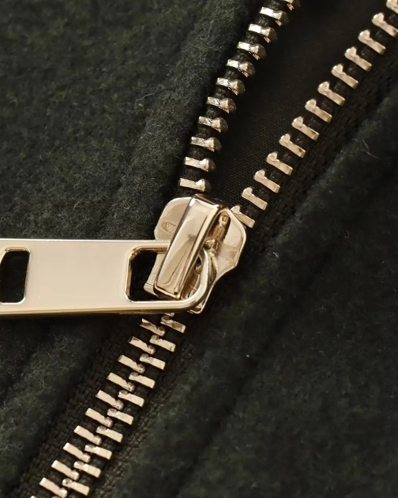Short Zip-Up Jacket with Pockets