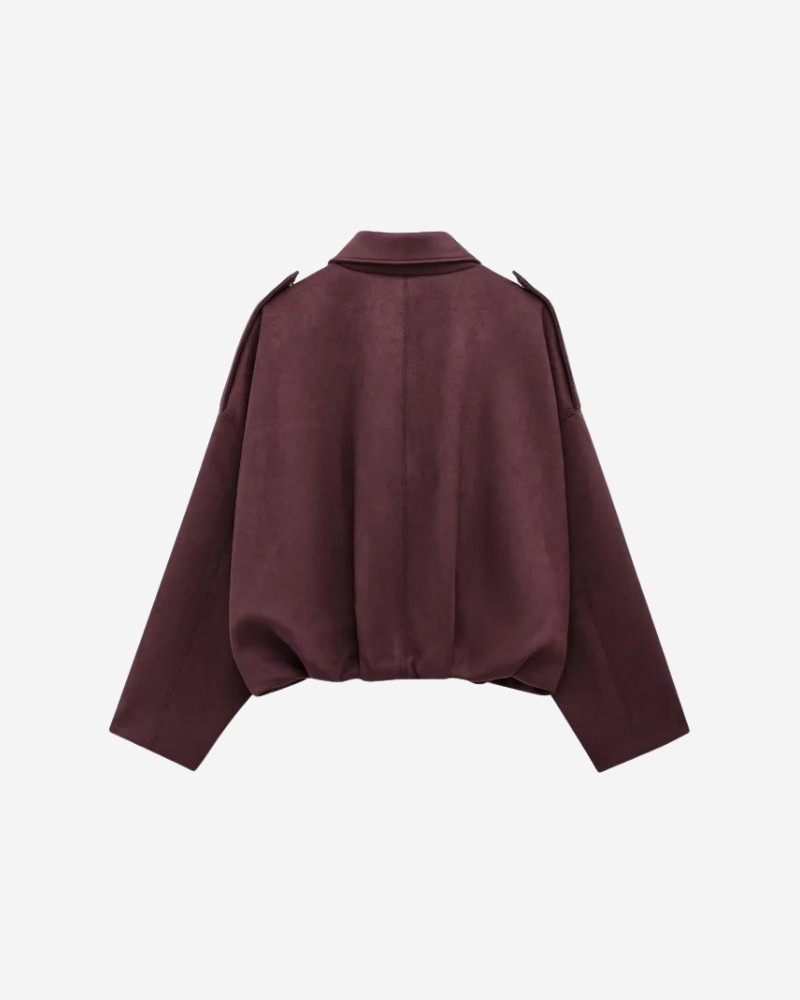 Women’s Suede-Style Bomber Jacket