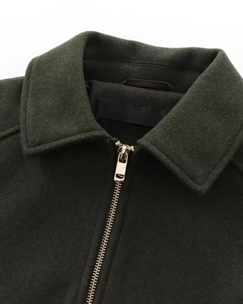 Short Zip-Up Jacket with Pockets