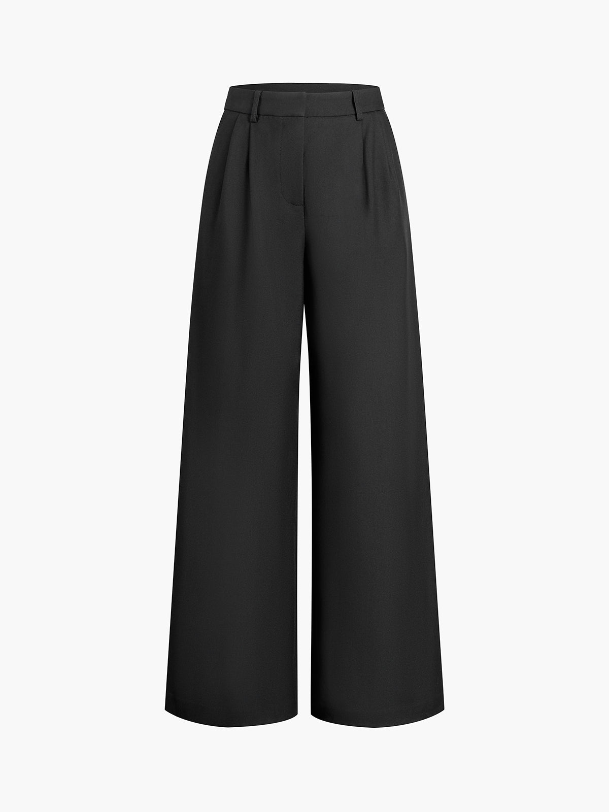 Solid Wide Leg Pants
