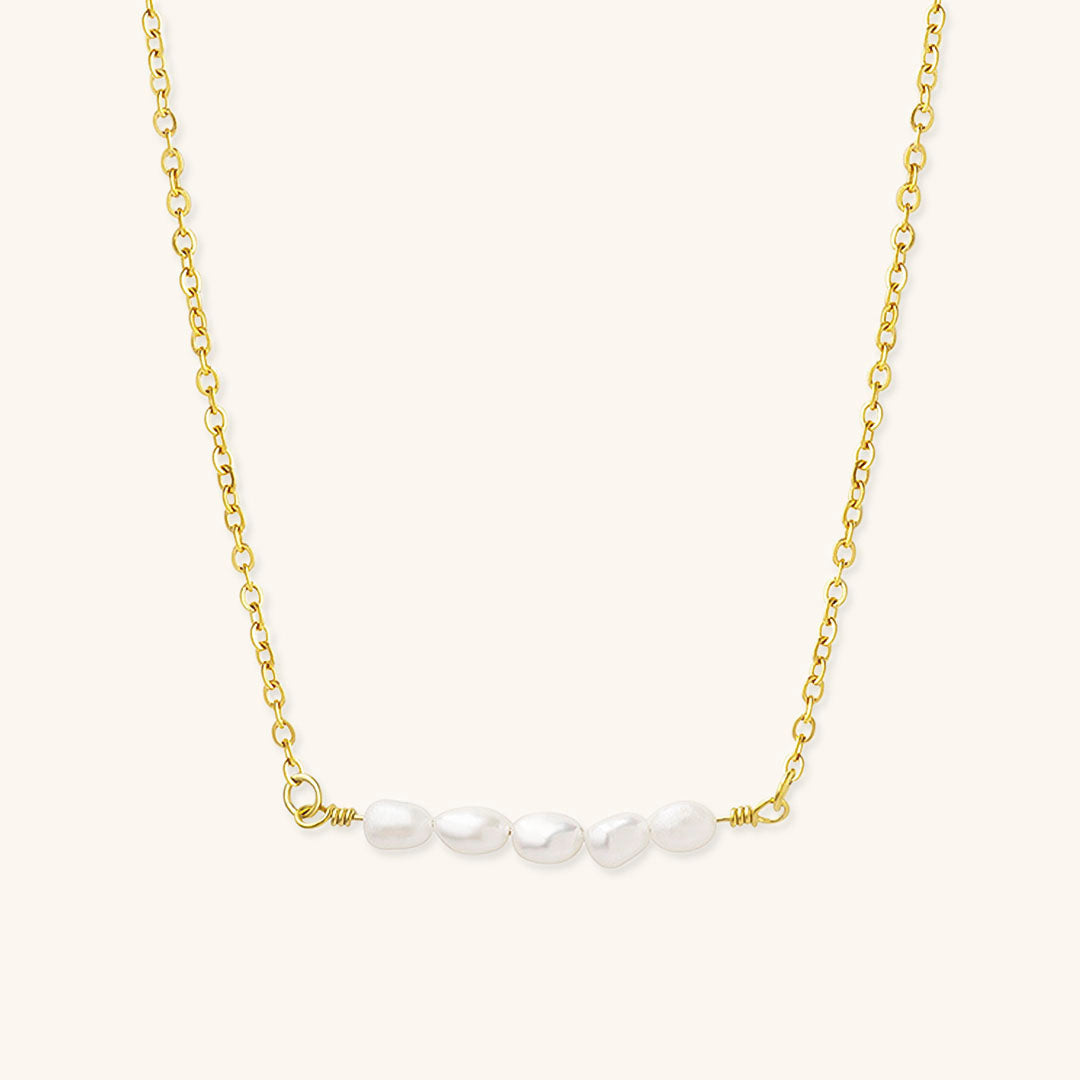 Fleur Freshwater Pearl Gold Necklace