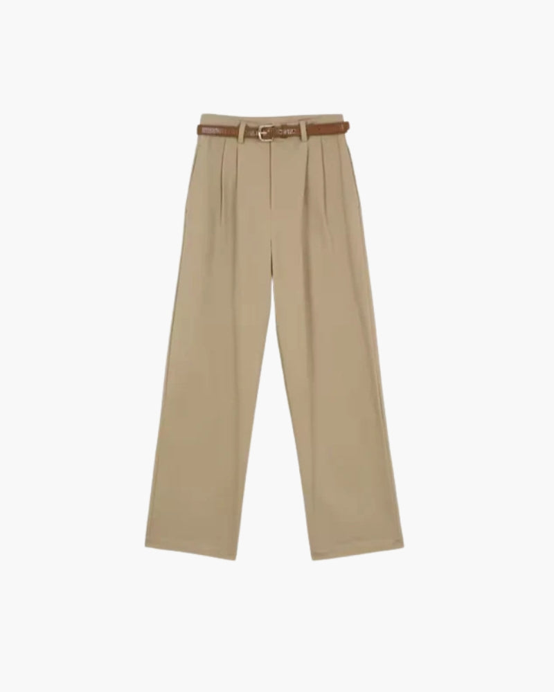 Pleated Wide-Leg Pants