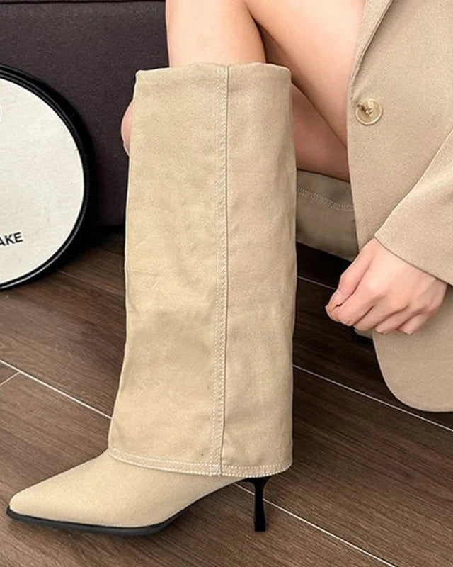Knee-High Chic Boots With Heel