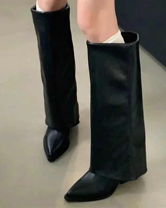 Knee-High Chic Boots With Heel