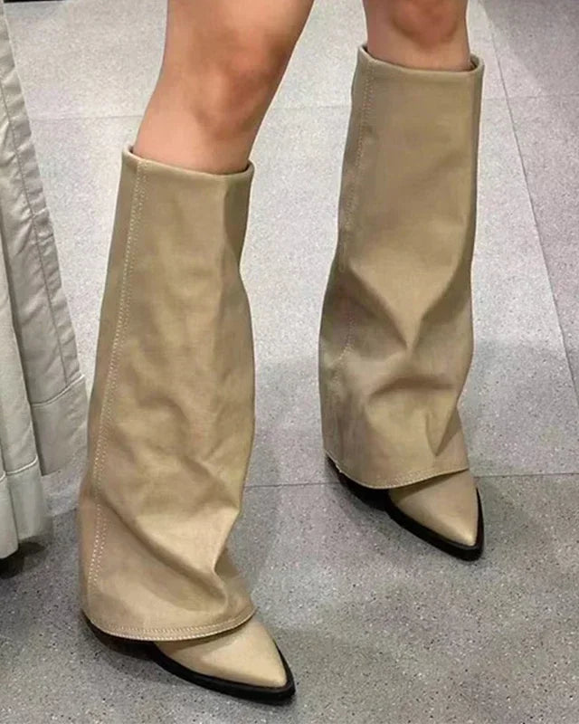 Knee-High Chic Boots With Heel