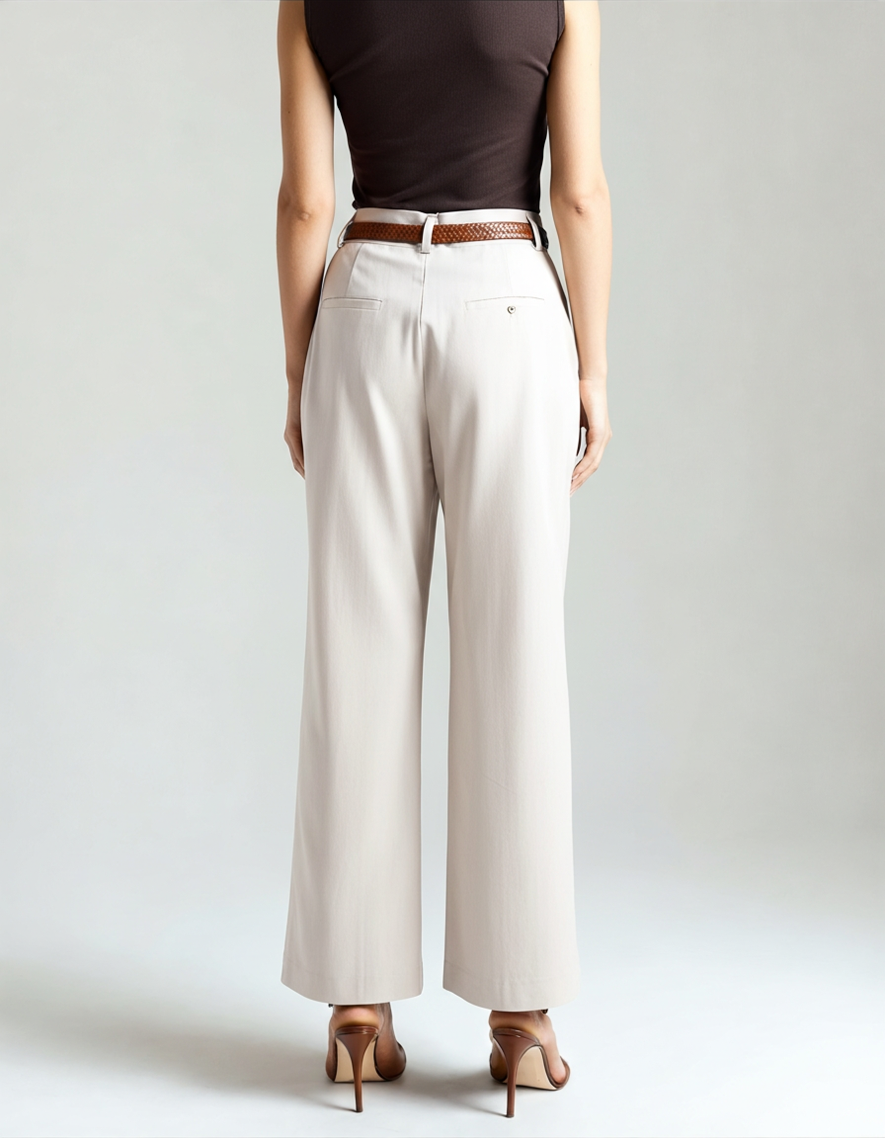Pleated Wide-Leg Pants